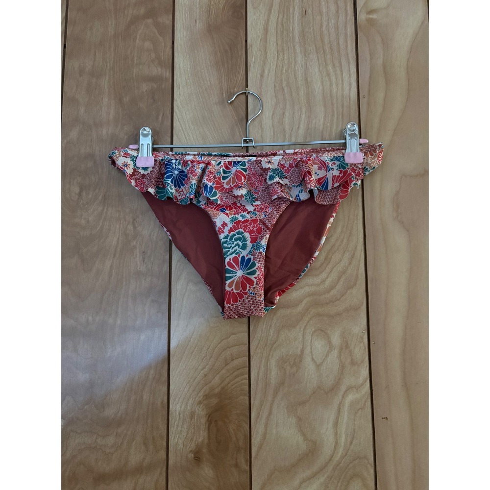 Zara Accessories Floral Ruffle Bikini Bottoms Multi Color Size S